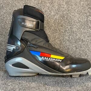 SALOMON Pro Combi Pilot Nordic Cross Country XC Ski Boots Mens Size 11 SNS Black